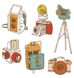 Set of Photo Cameras vector image