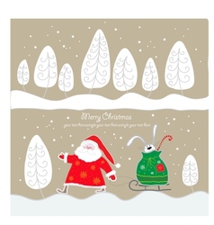 Christmas postcard vector image