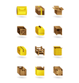 Package icons set vector image