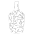 Silhouettes of drunken bodies vector image
