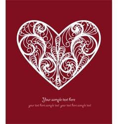 Ornamental Heart postcard vector image