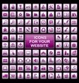 Web website icons vector image