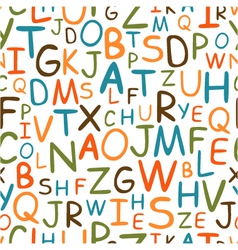 Children alphabet seamless pattern Royalty Free Vector Image