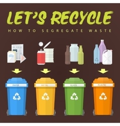 Lets recycle waste concept Lets recycle waste concept vector image