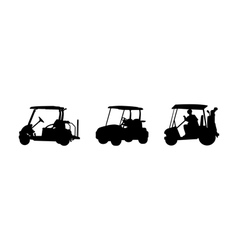 Golf car Silhouettes vector image