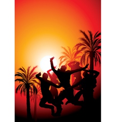 Sunset party vector image