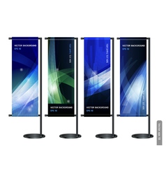 Trade exhibition stand display vector image