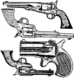Grunge Pistols Set vector image