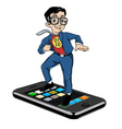 Nerd in suit vector image