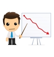 Funny cartoon office worker vector image