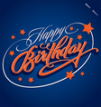 HAPPY BIRTHDAY hand lettering vector image