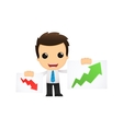 Funny cartoon office worker Funny cartoon office worker vector image