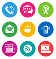 Communication icons vector image