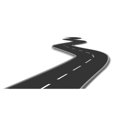 Curved road vector image