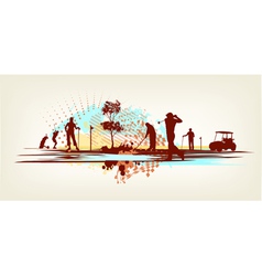 Golf club background vector image