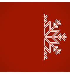 Merry Christmas card and snowflake decoration vector image
