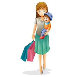 A mother and a kid vector image