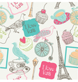 Love paris vector image