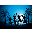 Tropical beach dancers vector image