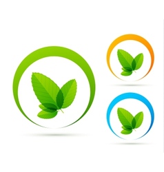 Green concept icons vector image