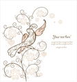 Card with bird vector image