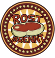 Badge beef vector image