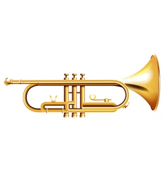 A golden trumpet vector image