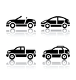 Set of transport icons - cars vector image