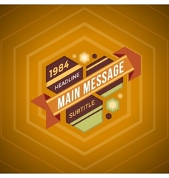 Color flat retro futuristic banner Color flat retro futuristic banner vector image