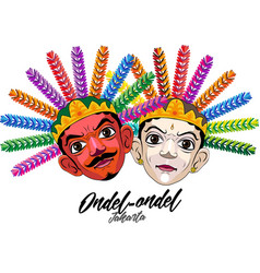 A pair of big masks vector image
