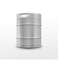 Metal beer keg with grained vector image