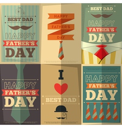 Fathers day posters vector image