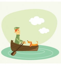 rowboat vector image