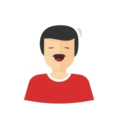 Happy man isolated flat vector image