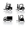 Set of transport icons - loader vector image
