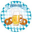 Oktoberfest celebration round design vector image