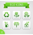 Collection of apps icons with eco elements Set 2 vector image