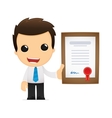 Funny cartoon office worker vector image