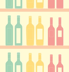 Seamless wine pattern soft vintage vector image
