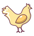 Chicken icon cartoon style Chicken icon cartoon style vector image
