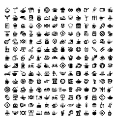 Big food icon set vector image