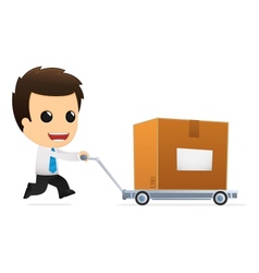 Funny cartoon office worker vector image