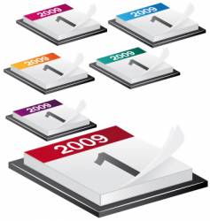 Calendars 2009 icons set Calendars 2009 icons set vector image