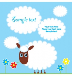 Animal card vector image