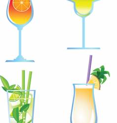 Cocktails vector image