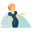 Woman presentation vector image