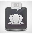 Group of friends app icon vector image