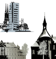 Set of few buildings - Cityscapes vector image