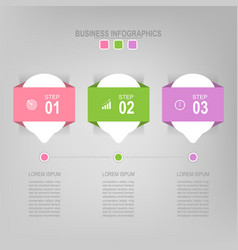 Infographic of step flat design of business icon vector image