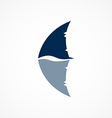 Shark fin logo sign on a white background vector image
